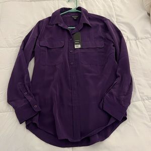 BRAND NEW with tag. Purple Button Up Shirt. Size Small.